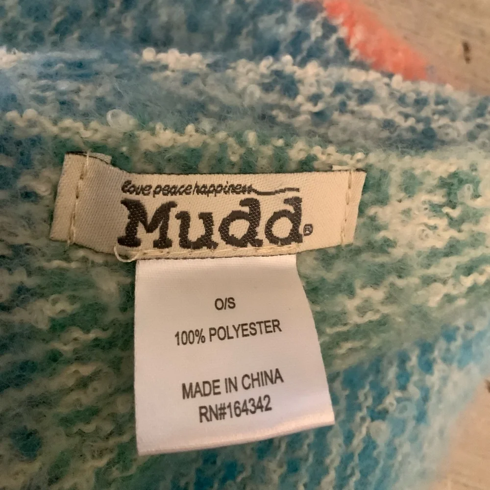 Mudd Scarf Blue Orange Yellow Sooo‎ Soft  Like New